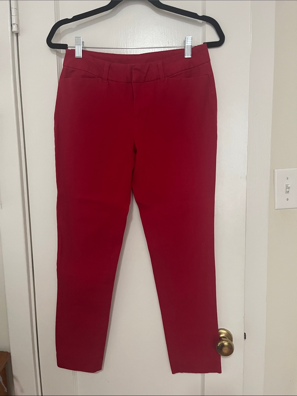 Faded Glory Red Cropped Ankle Pants